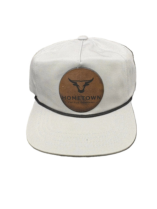 Kids Hometown Cattle Company Dark Leather Patch Snapback Hat