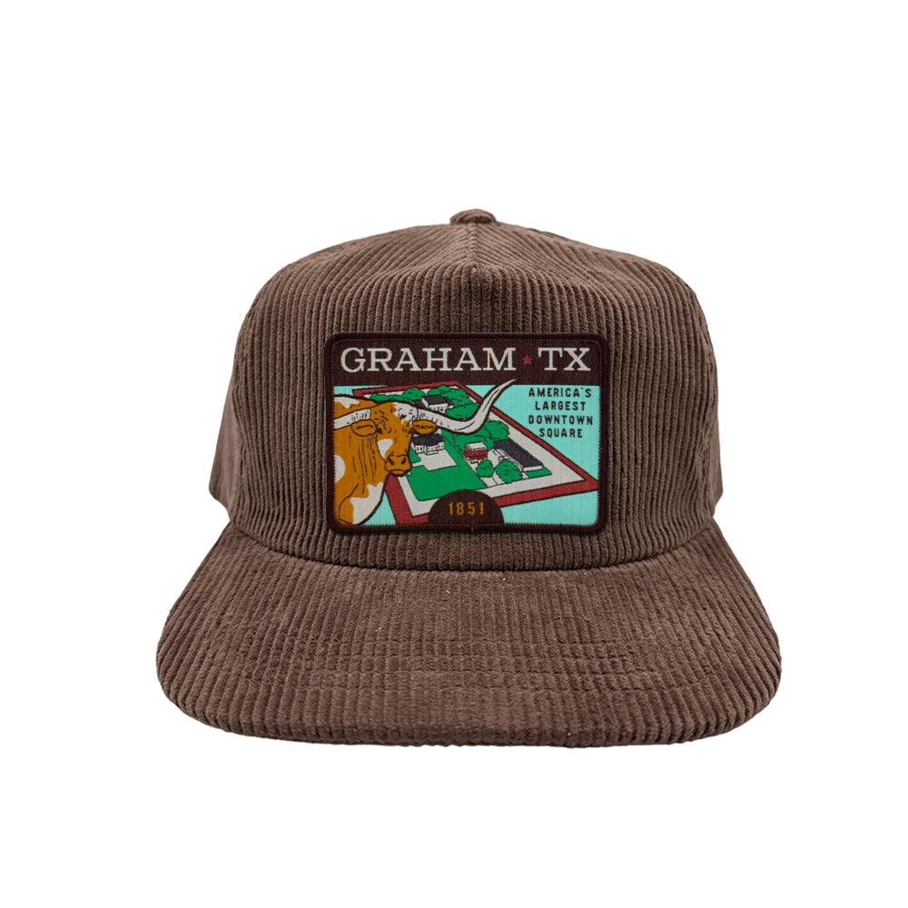 Graham, TX - Longhorn Version Corduroy Snapback
