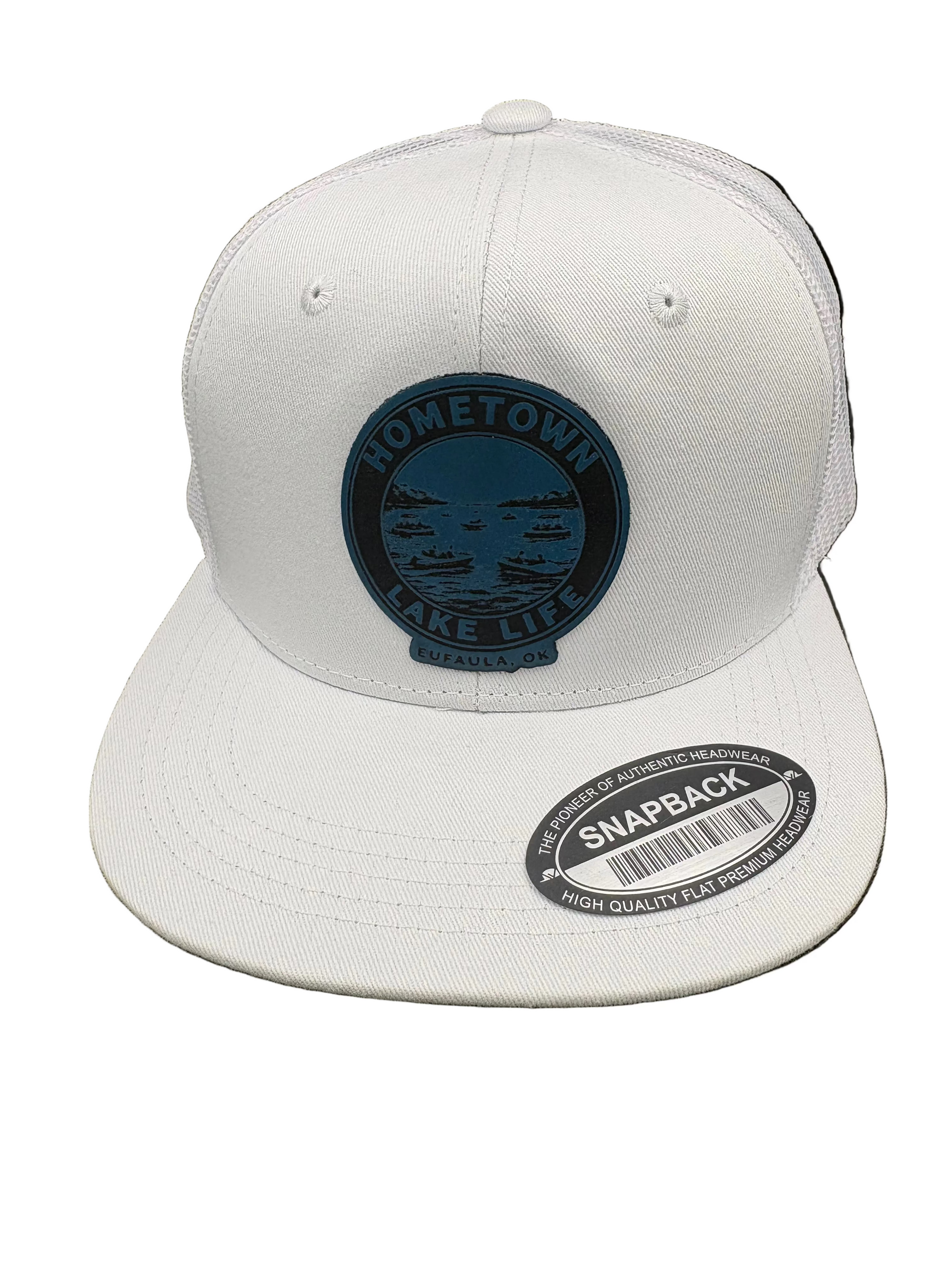 White Trucker Hat with Mesh Back | Snapback