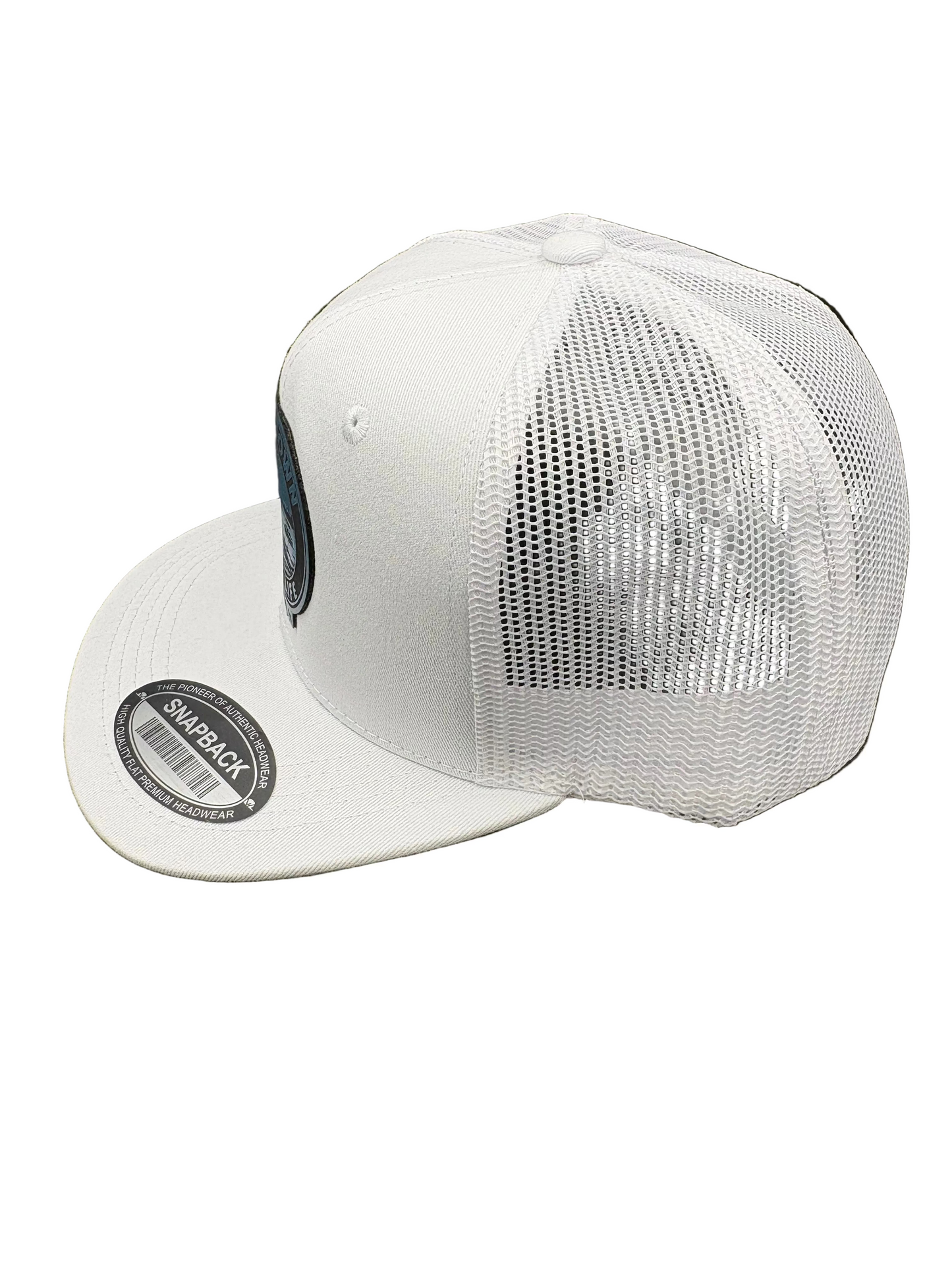 White Trucker Hat with Mesh Back | Snapback