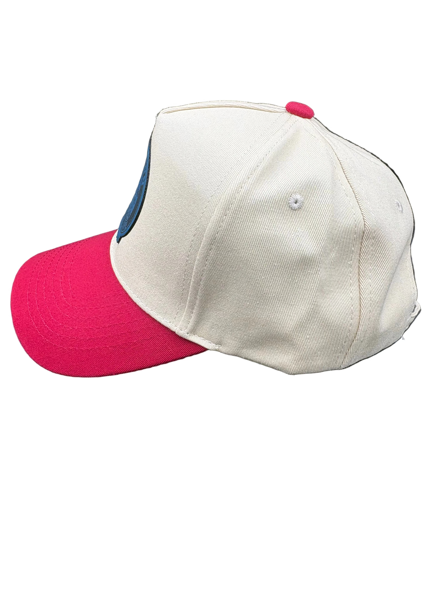 Red and Cream Snapback Baseball Hat