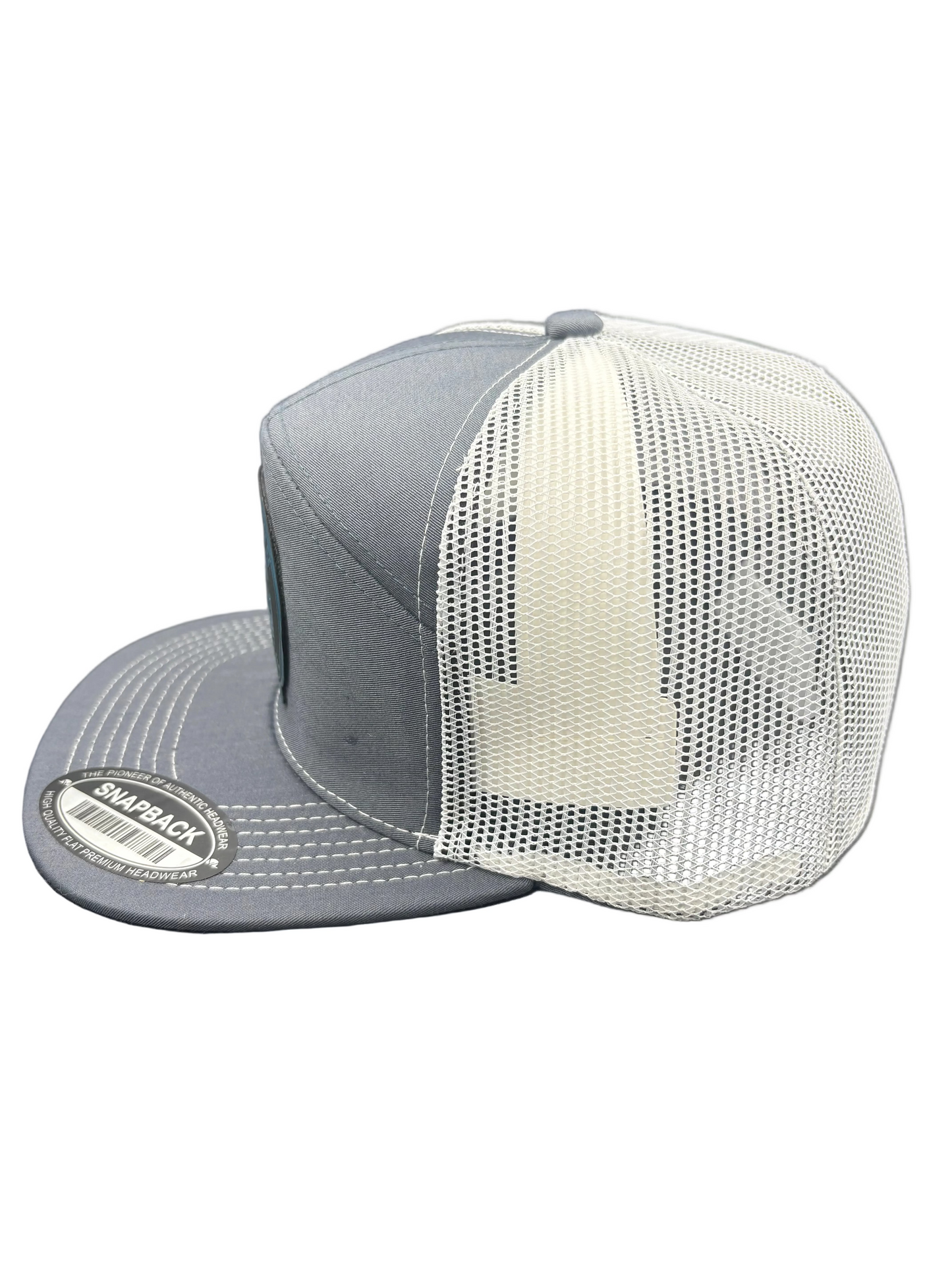 White Trucker Hat with Mesh Back | Snapback