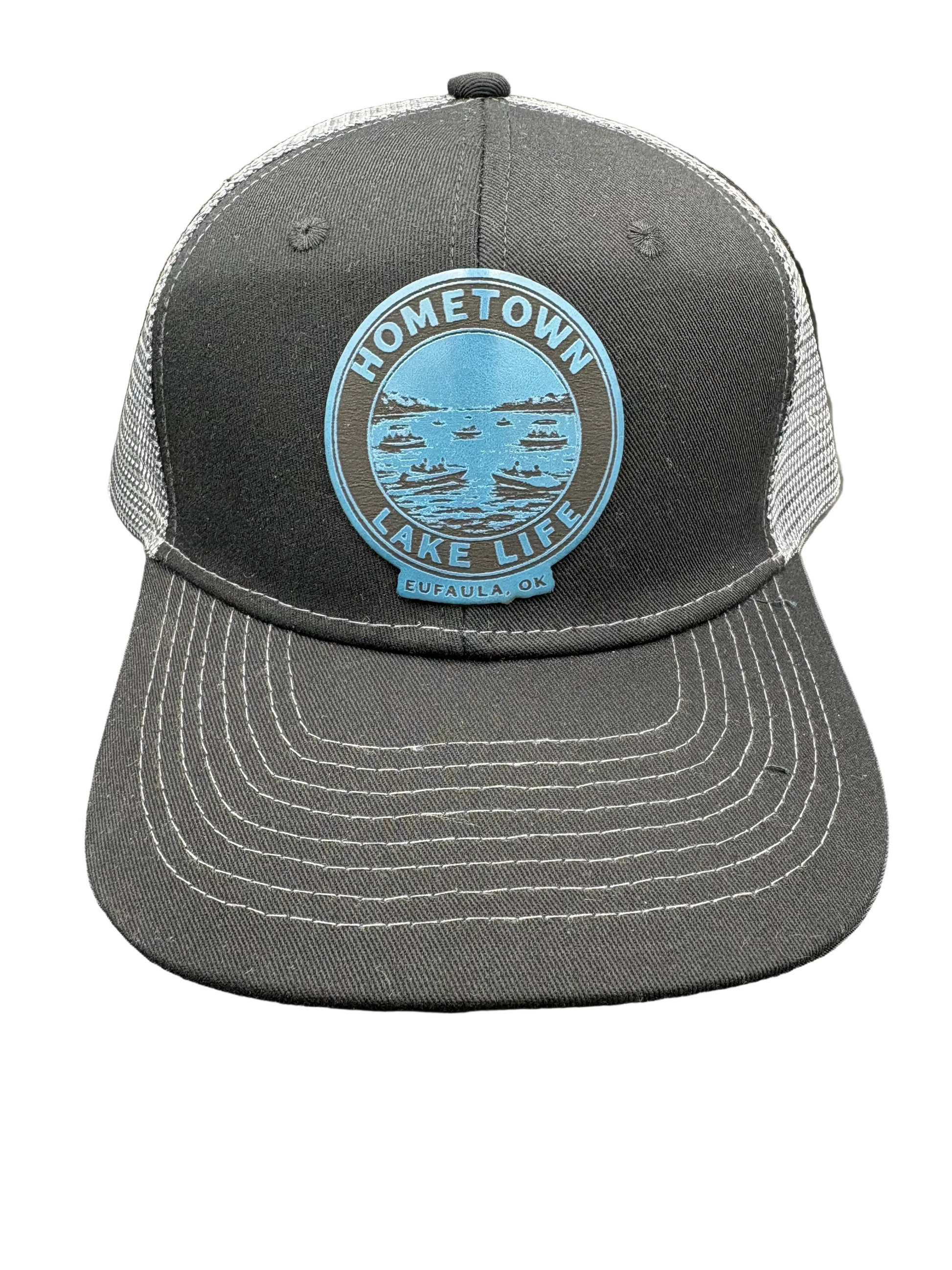 Black Trucker Hat with Grey Mesh Back | Snapback