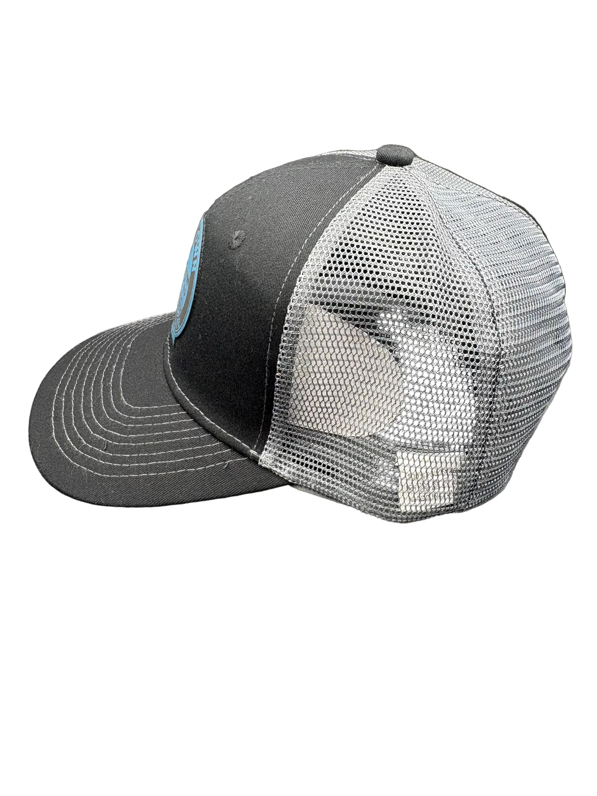 Black Trucker Hat with Grey Mesh Back | Snapback